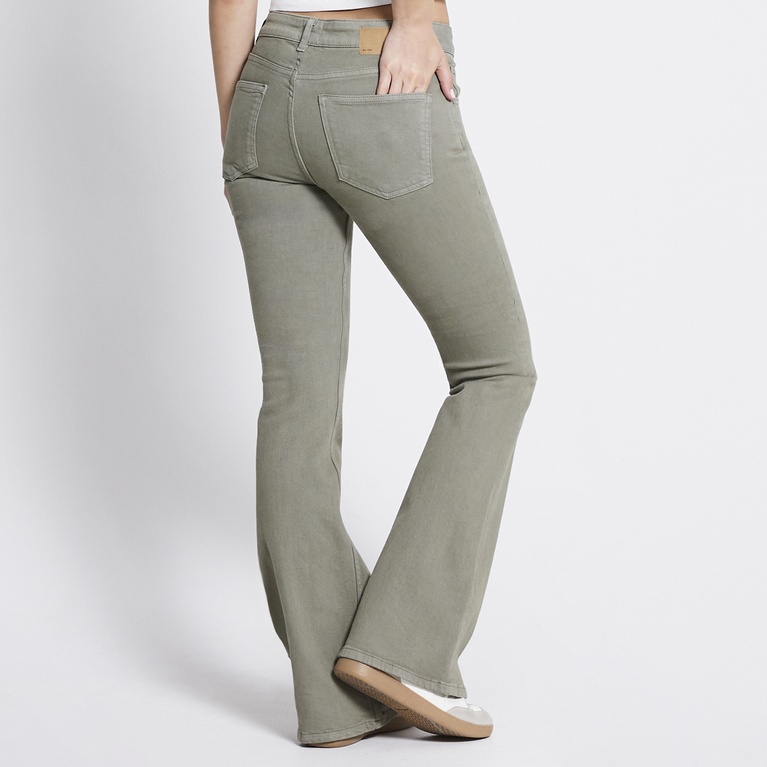 Low waist bootcut jeans "Low Boot" Army Green